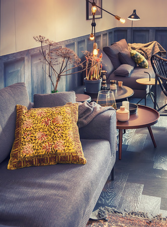 interior of stylish living room