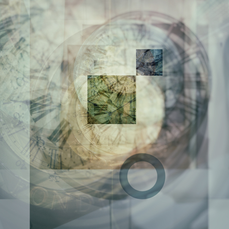 multi exposure image of different wall clock
