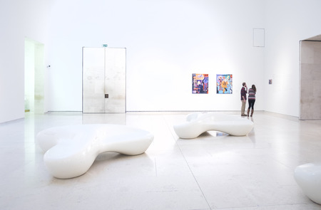 people during exibition in Leopold Museum, Vienna, Austria, 25 December 2015のeditorial素材