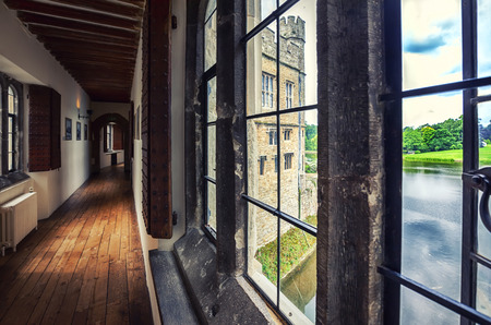 view from windows at Leeds Castleのeditorial素材