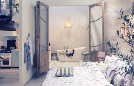 detail of living room in country styleの写真素材