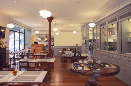 interior of traditional Portuguese restaurantの写真素材