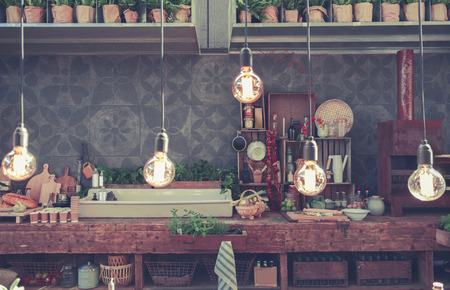 still life from kitchen objects in ecological styleの写真素材