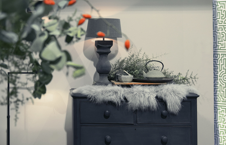 detail of home interior in china styleの写真素材