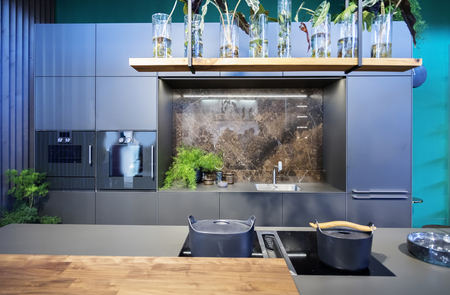 Detail of kitchen interior in rco styleの写真素材
