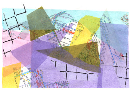 artistic background collage from grunge, tissue paper, retro paper and different texture elementsの写真素材