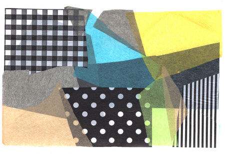 artistic background collage from grunge, tissue paper, retro paper and different texture elementsの写真素材