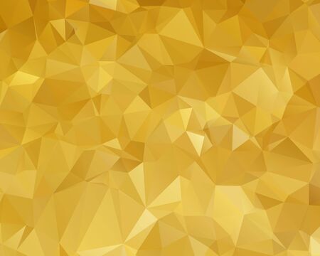 Abstract Gold triangle background. Low poly style.Vector illustration.のイラスト素材
