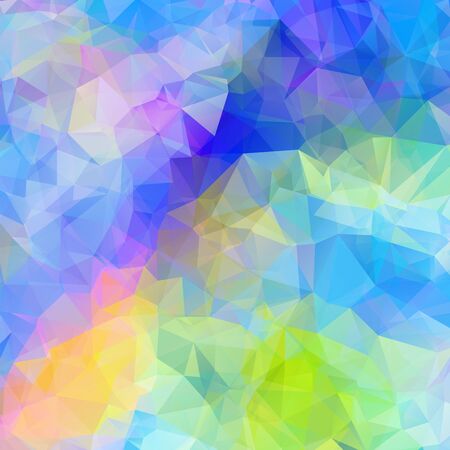 Abstract multi colored polygon, low polygon background. Transfusion of color. All the colors of the rainbow. Multicolor.Low poly style. Geometric Pattern.のイラスト素材