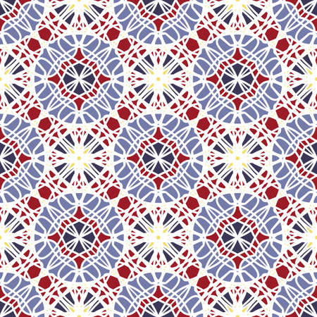 Seamless pattern with abstract geometrical elements.Vector Asian Geometric Pattern. Muslim, indian.のイラスト素材