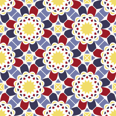Seamless pattern with abstract geometrical elements.Vector Asian Geometric Pattern. Muslim, indian.のイラスト素材
