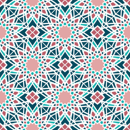 Seamless pattern with abstract geometrical elements.Vector Asian Geometric Pattern. Muslim, indian.