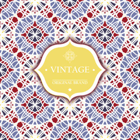 Card. Vintage decorative elements. Ornamental floral business cards, oriental pattern, vector illustration. Islam, Arabic, Indian, turkish, pakistan, chinese, ottoman motifs.のイラスト素材