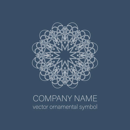 Geometric logo template. Vector linear arabic ornamental symbolのイラスト素材