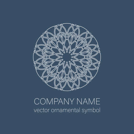 Geometric logo template. Vector linear arabic ornamental symbolのイラスト素材