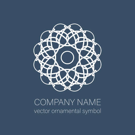 Geometric logo template. Vector linear arabic ornamental symbolのイラスト素材