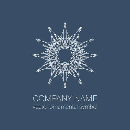 Geometric logo template. Vector linear arabic ornamental symbolのイラスト素材
