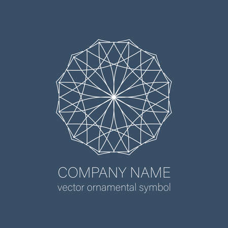 Geometric logo template. Vector linear arabic ornamental symbolのイラスト素材