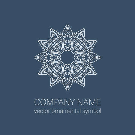 Geometric logo template. Vector linear arabic ornamental symbolのイラスト素材