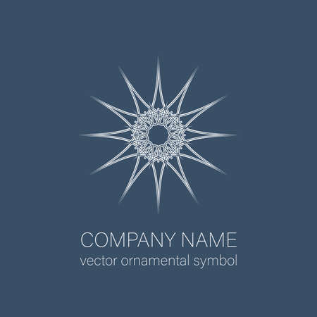 Geometric logo template. Vector linear arabic ornamental symbolのイラスト素材