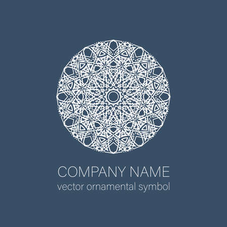 Geometric logo template. Vector linear arabic ornamental symbolのイラスト素材