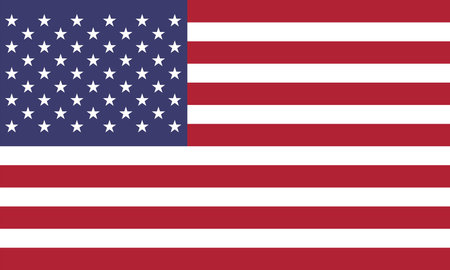 flag of the United States of America original proportion, color. Vector.のイラスト素材