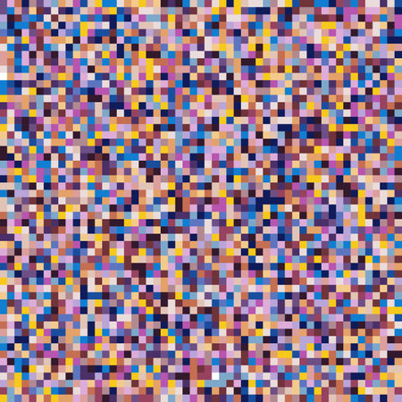 Abstract pixel background. Colorful pixel art. Mosaic squares pattern. Vector illustration.のイラスト素材
