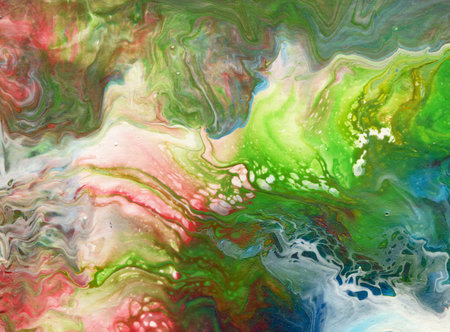 Colourful marble abstract acrylic background. liquid marble acrylic artwork texture. Trendy.の写真素材
