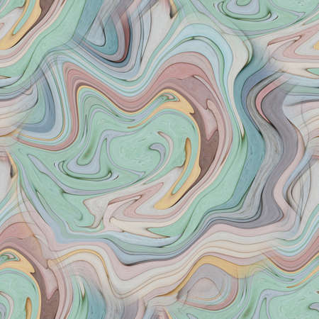 Seamless pattern with liquid and fluid marble texture, colourful pastel paint, mix colors, abstractの写真素材