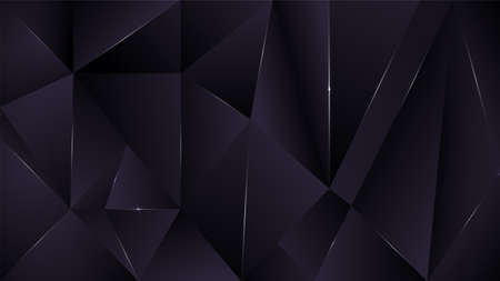 Geometric 3D polygonal Pattern, low poly dark background. Vectorのイラスト素材