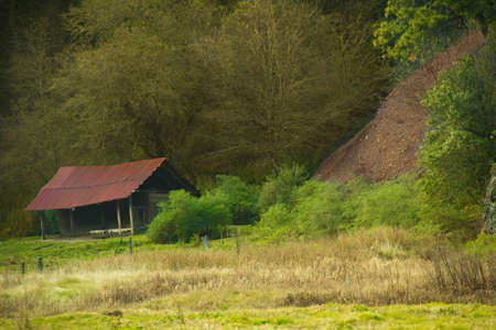 cottage on hillsideの写真素材