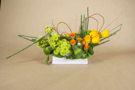 arrangement of yellow rosesの写真素材