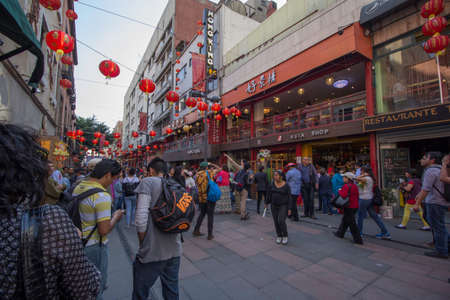 Chinese New Year celebration in Mexico City's Chinatownのeditorial素材