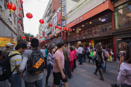 Chinese New Year celebration in Mexico City's Chinatownのeditorial素材