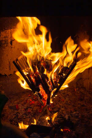 Fire outlets in home fireplace
