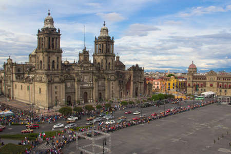 Plaza de la ConstituciÃ³n in the national month in Mexico City, September 2019のeditorial素材
