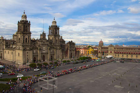 Plaza de la ConstituciÃ³n in the national month in Mexico City, September 2019のeditorial素材