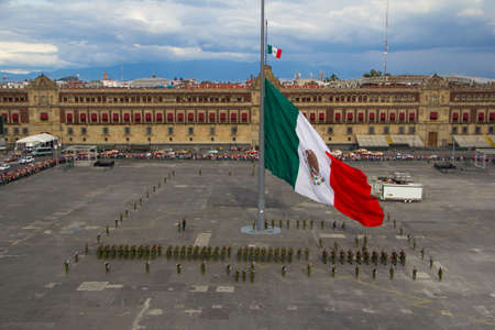 Plaza de la ConstituciÃ³n in the national month in Mexico City, September 2019のeditorial素材