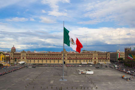Plaza de la ConstituciÃ³n in the national month in Mexico City, September 2019のeditorial素材