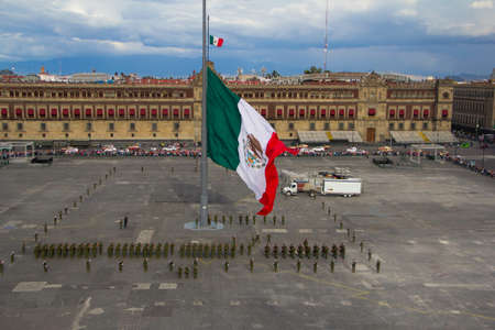 Plaza de la ConstituciÃ³n in the national month in Mexico City, September 2019のeditorial素材