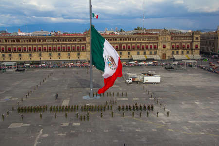Plaza de la ConstituciÃ³n in the national month in Mexico City, September 2019のeditorial素材