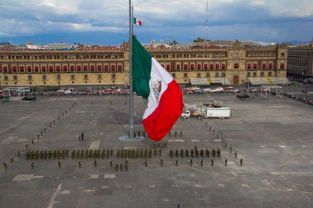 Plaza de la ConstituciÃ³n in the national month in Mexico City, September 2019のeditorial素材