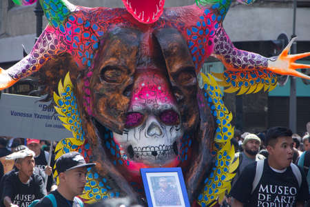 Alebrijes parade through the streets of downtown Mexico City, capital of Mexico on October 19, 2019.のeditorial素材
