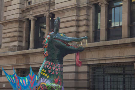 Alebrijes parade through the streets of downtown Mexico City, capital of Mexico on October 19, 2019.のeditorial素材