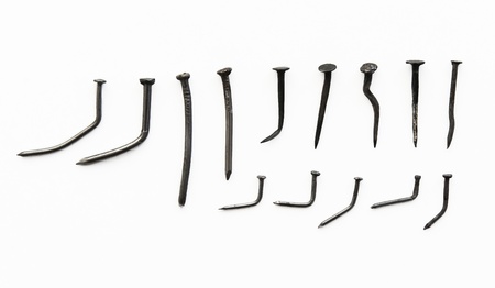 Collection of Different Objective Crooked Nailsの写真素材