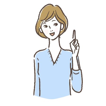 Woman pose hand drawn vector illustrationのイラスト素材