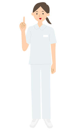 Vector illustration of nurse poseのイラスト素材