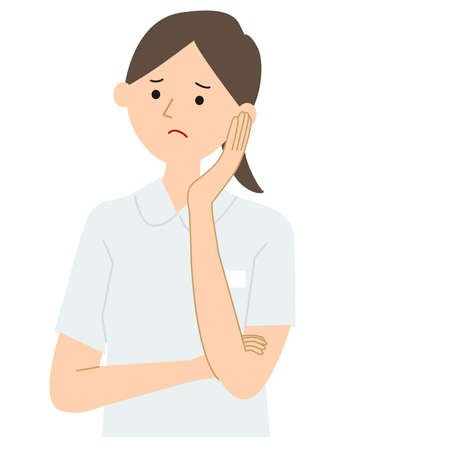 Nurse pose pattern vector illustrationのイラスト素材