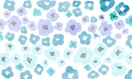 The background illustration of the flower pattern of the watercolorの写真素材