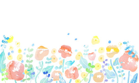 watercolor flower illustの写真素材